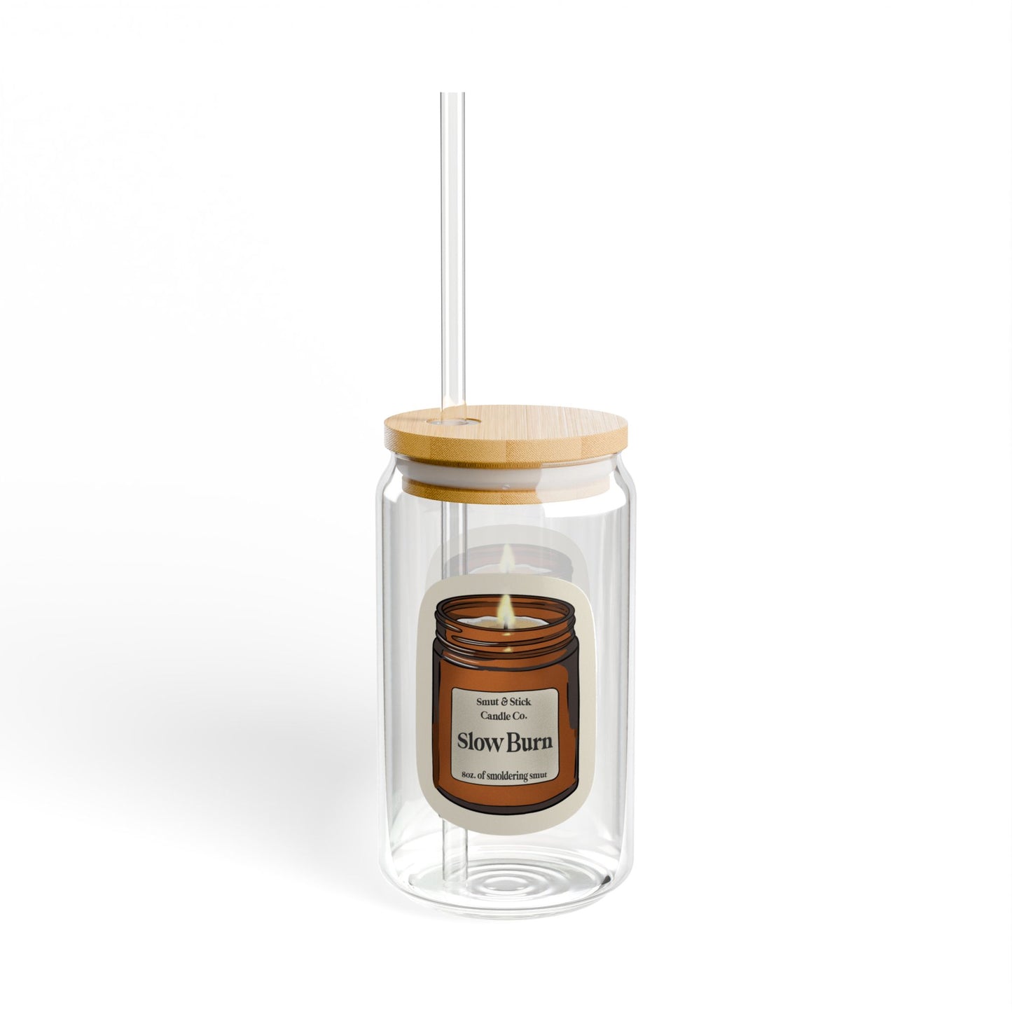 "Slow Burn" Sipper Glass, 16oz
