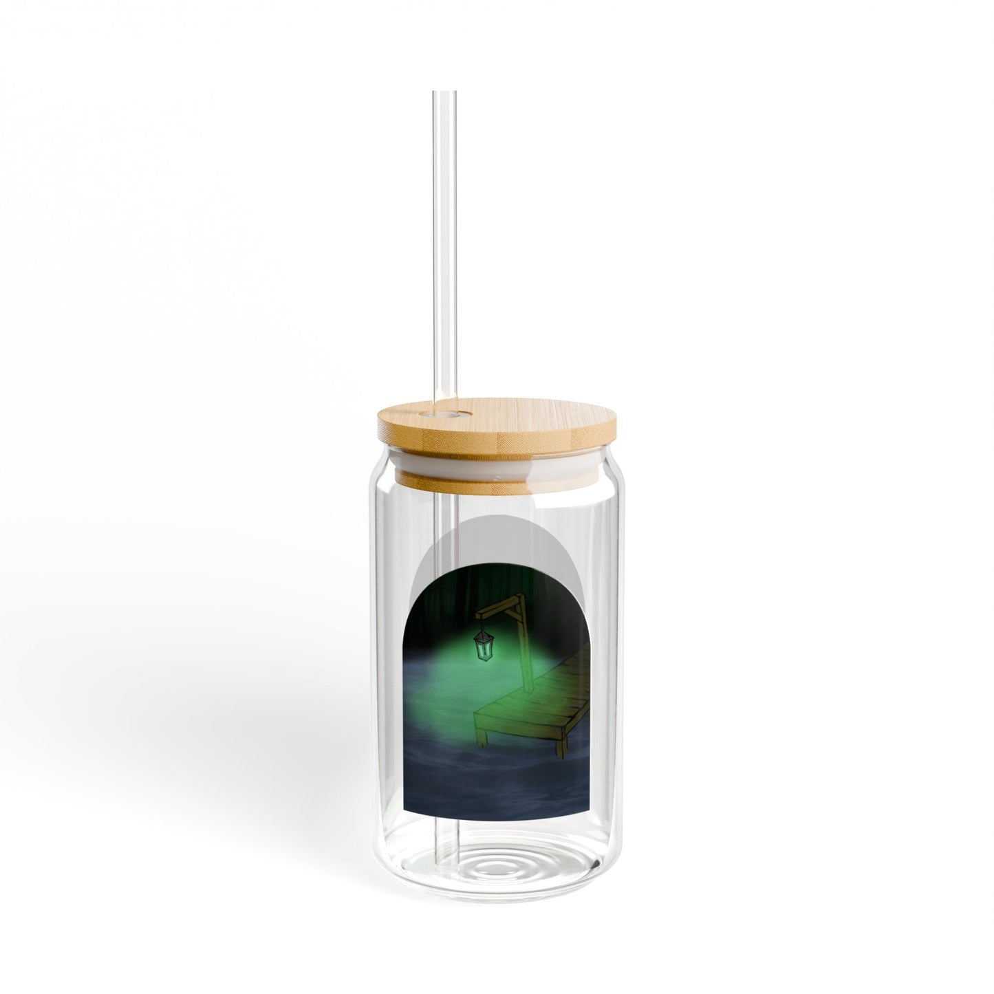 "The Green Light Calling" Sipper Glass, 16oz