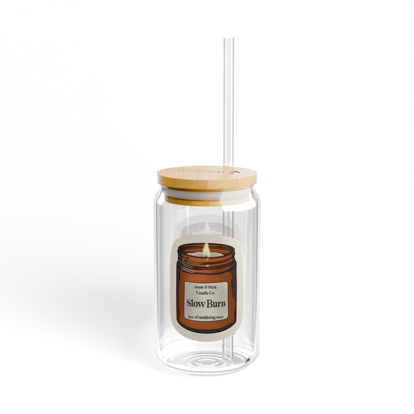 "Slow Burn" Sipper Glass, 16oz