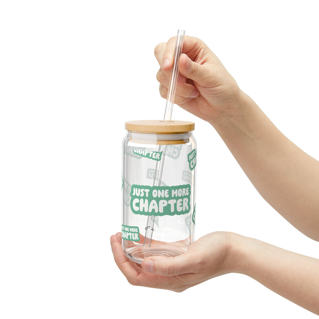 "Just One More Chapter" Sipper Glass, 16oz