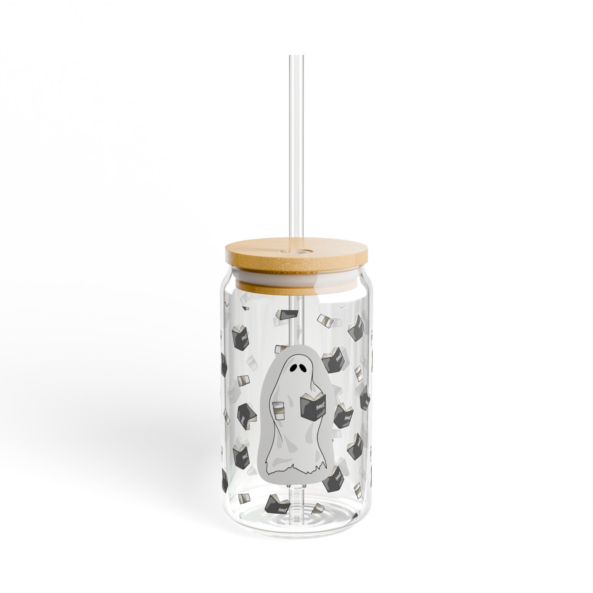 "Smutty Ghost" Sipper Glass, 16oz