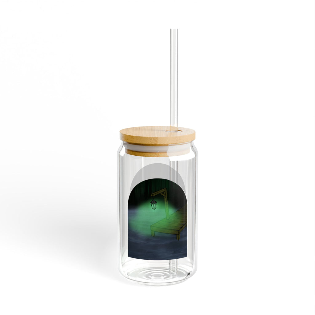 "The Green Light Calling" Sipper Glass, 16oz