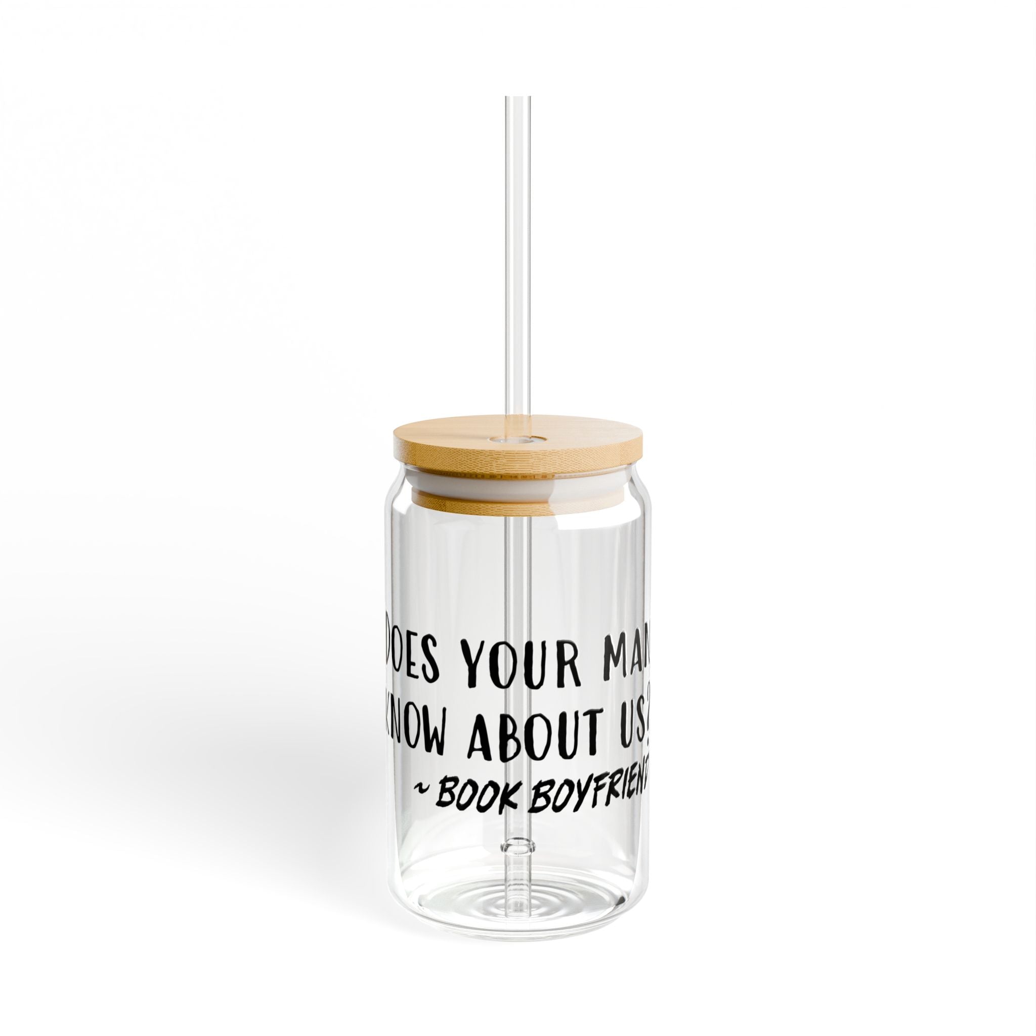 "Book Boyfriend" Sipper Glass, 16oz