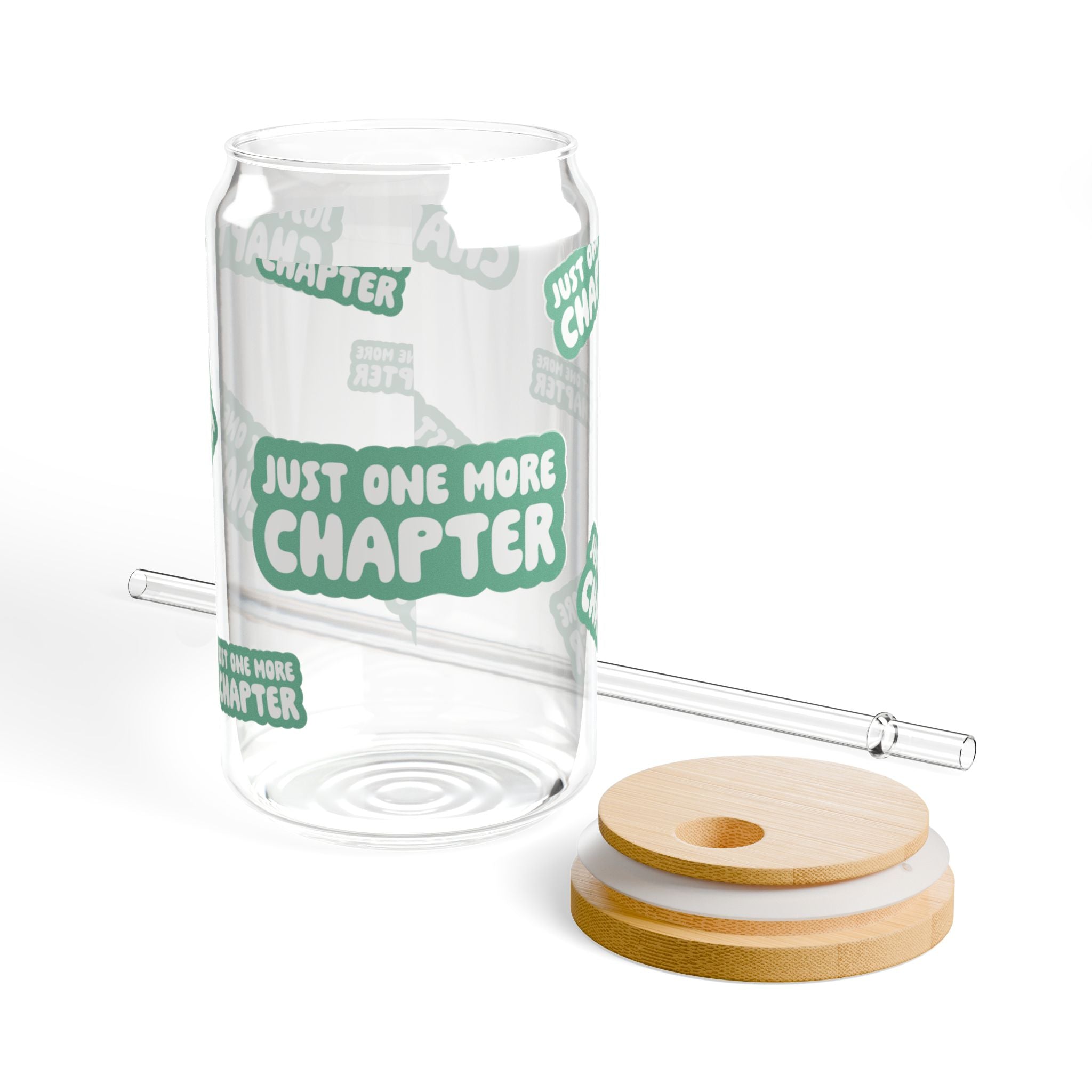"Just One More Chapter" Sipper Glass, 16oz