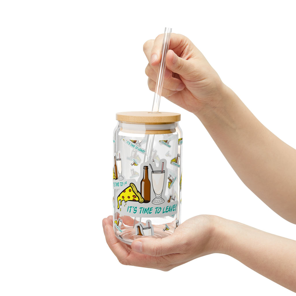 "Pizza, Beer and Milkshakes" Sipper Glass, 16oz
