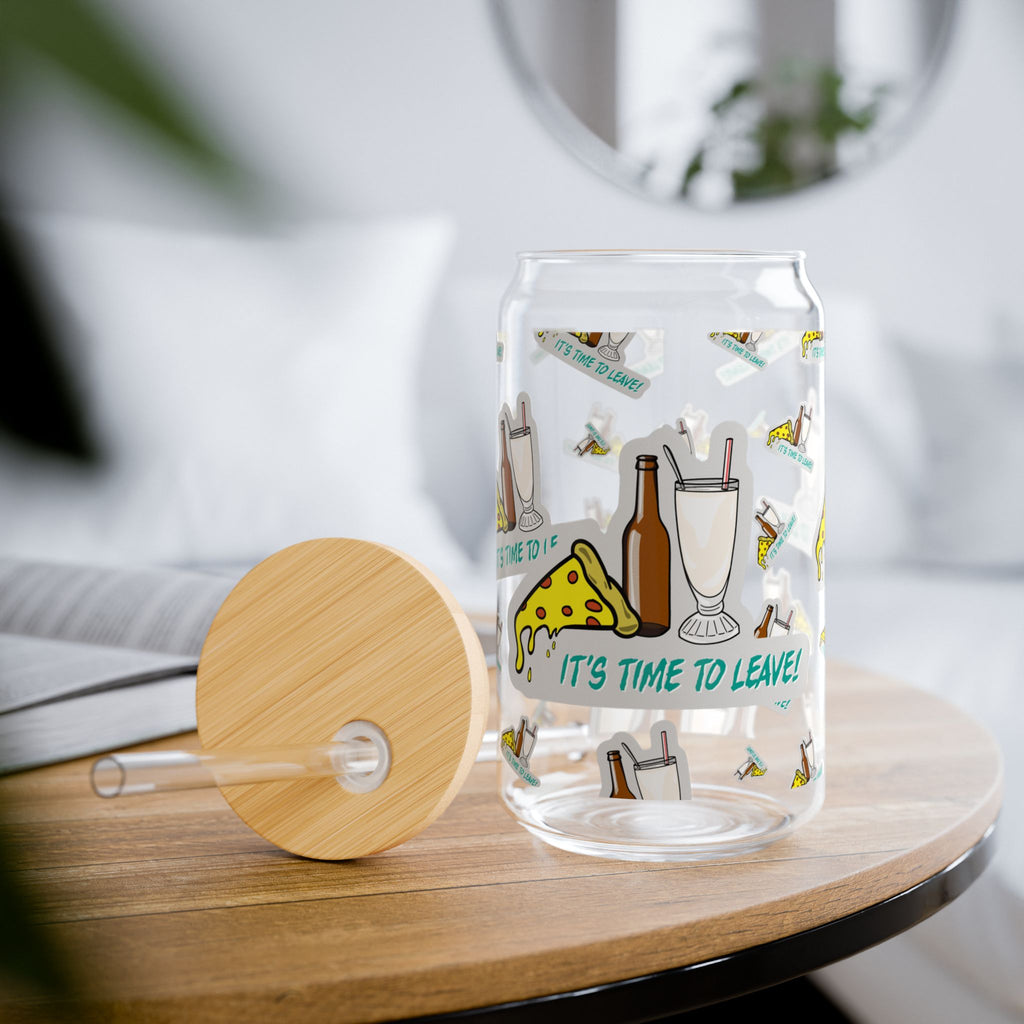 "Pizza, Beer and Milkshakes" Sipper Glass, 16oz