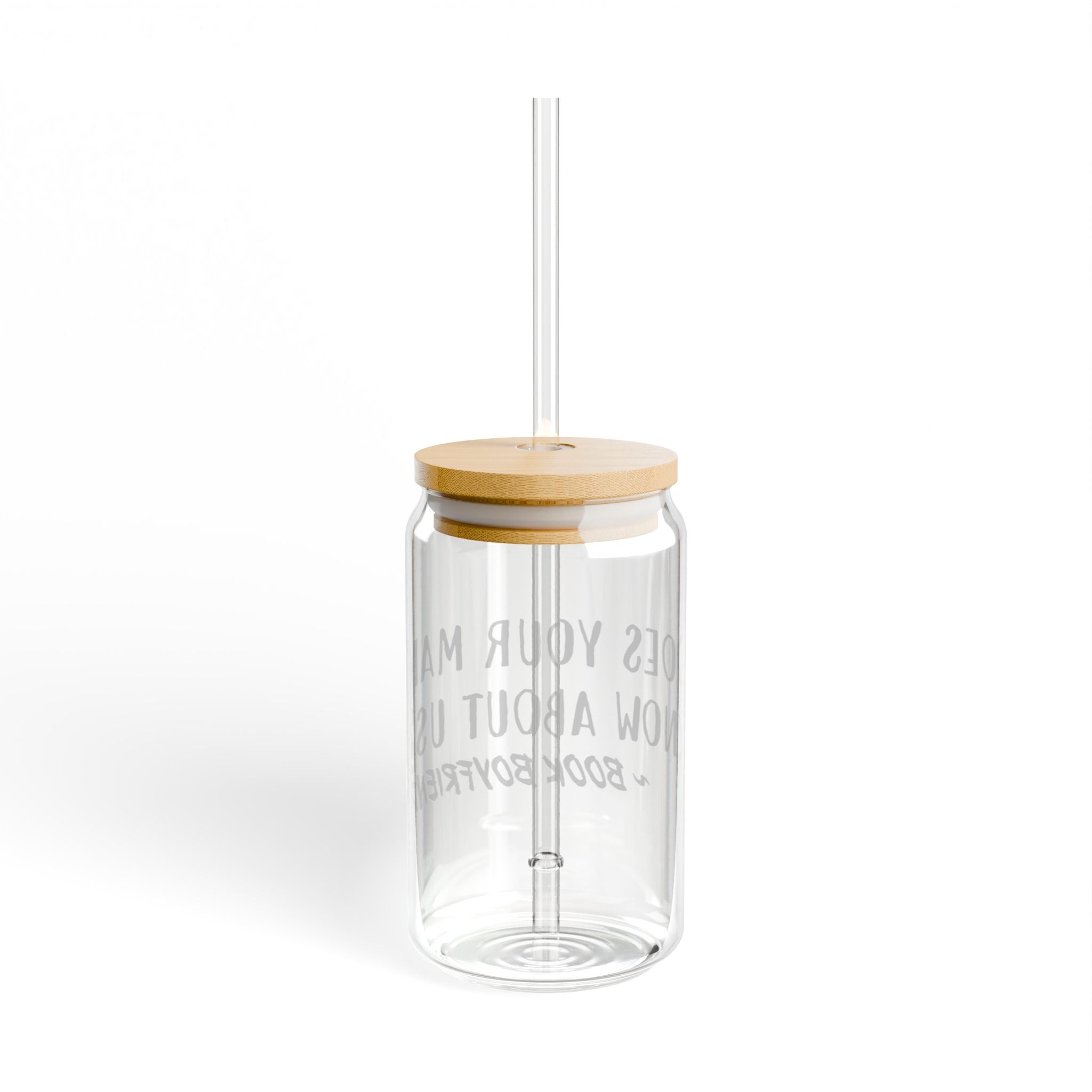 "Book Boyfriend" Sipper Glass, 16oz