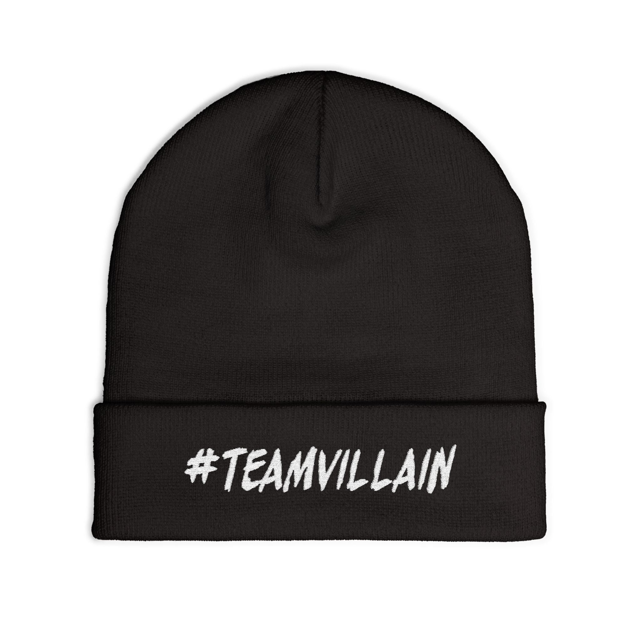 #TEAMVILLAIN Beanie - White