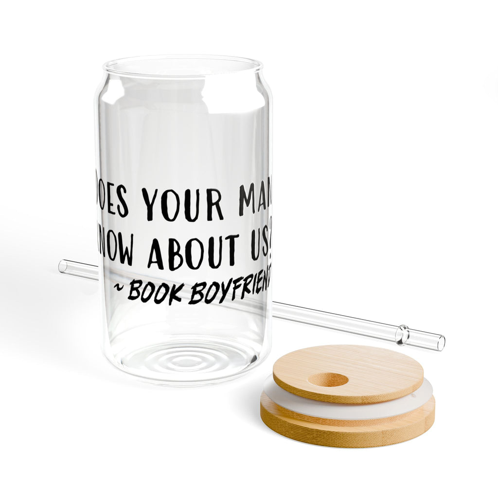 "Book Boyfriend" Sipper Glass, 16oz
