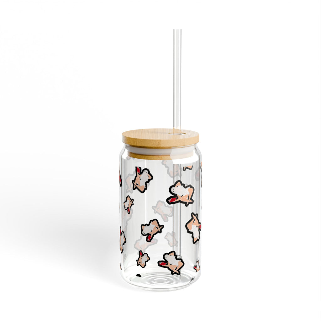 "Smutty Ghost PinUp" Sipper Glass, 16oz