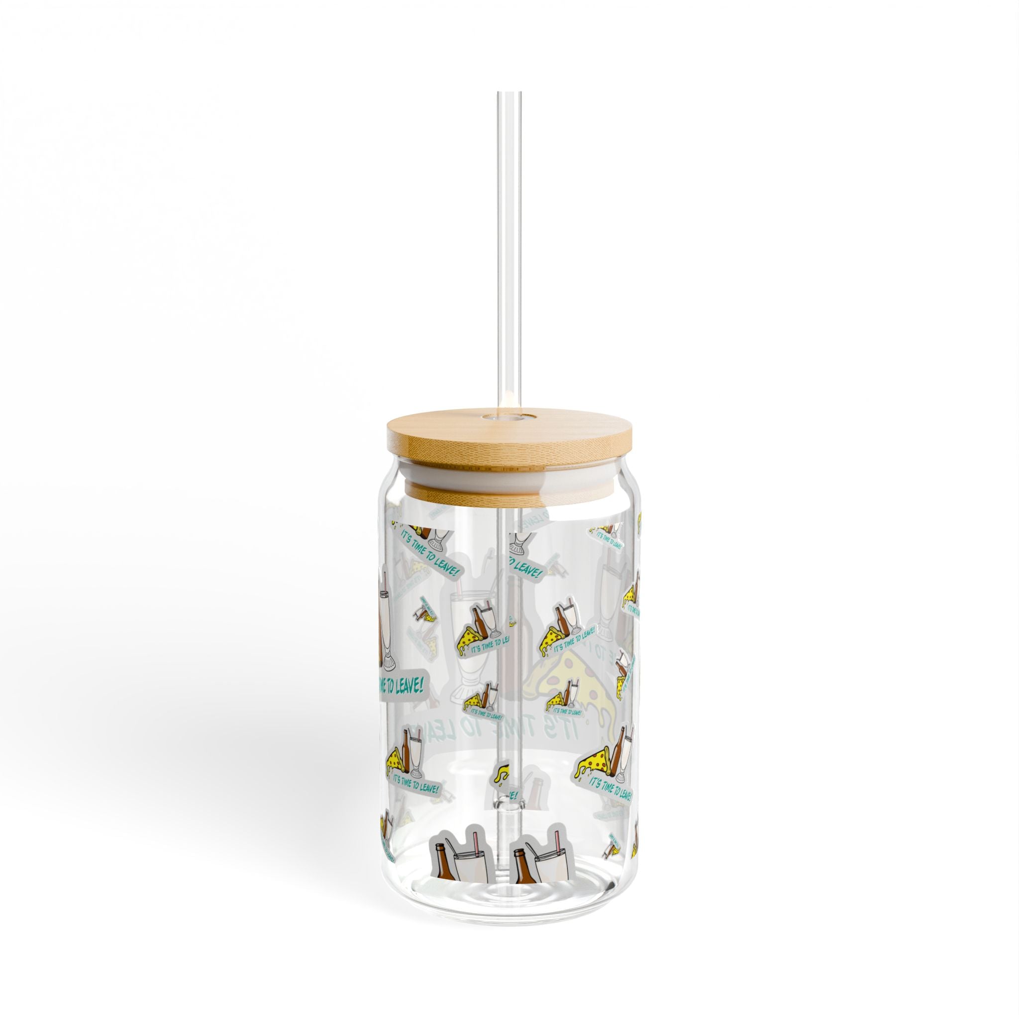 "Pizza, Beer and Milkshakes" Sipper Glass, 16oz