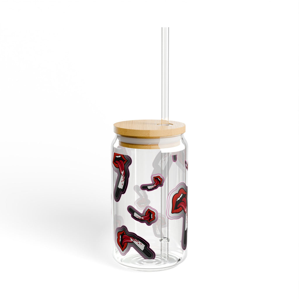 "Bloody Lips" Sipper Glass, 16oz