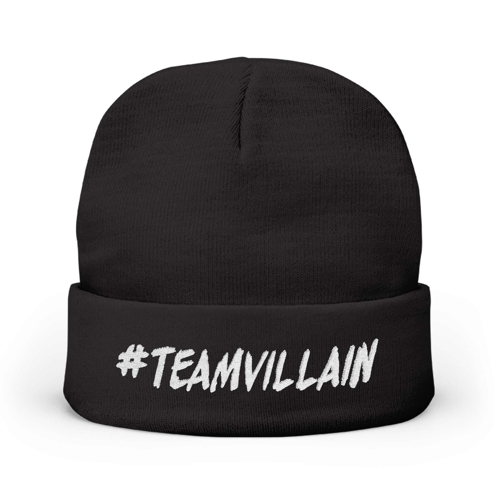 #TEAMVILLAIN Beanie - White