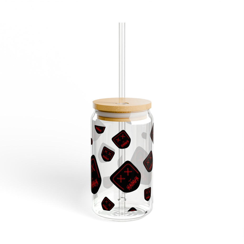 "Red Mask" Sipper Glass, 16oz
