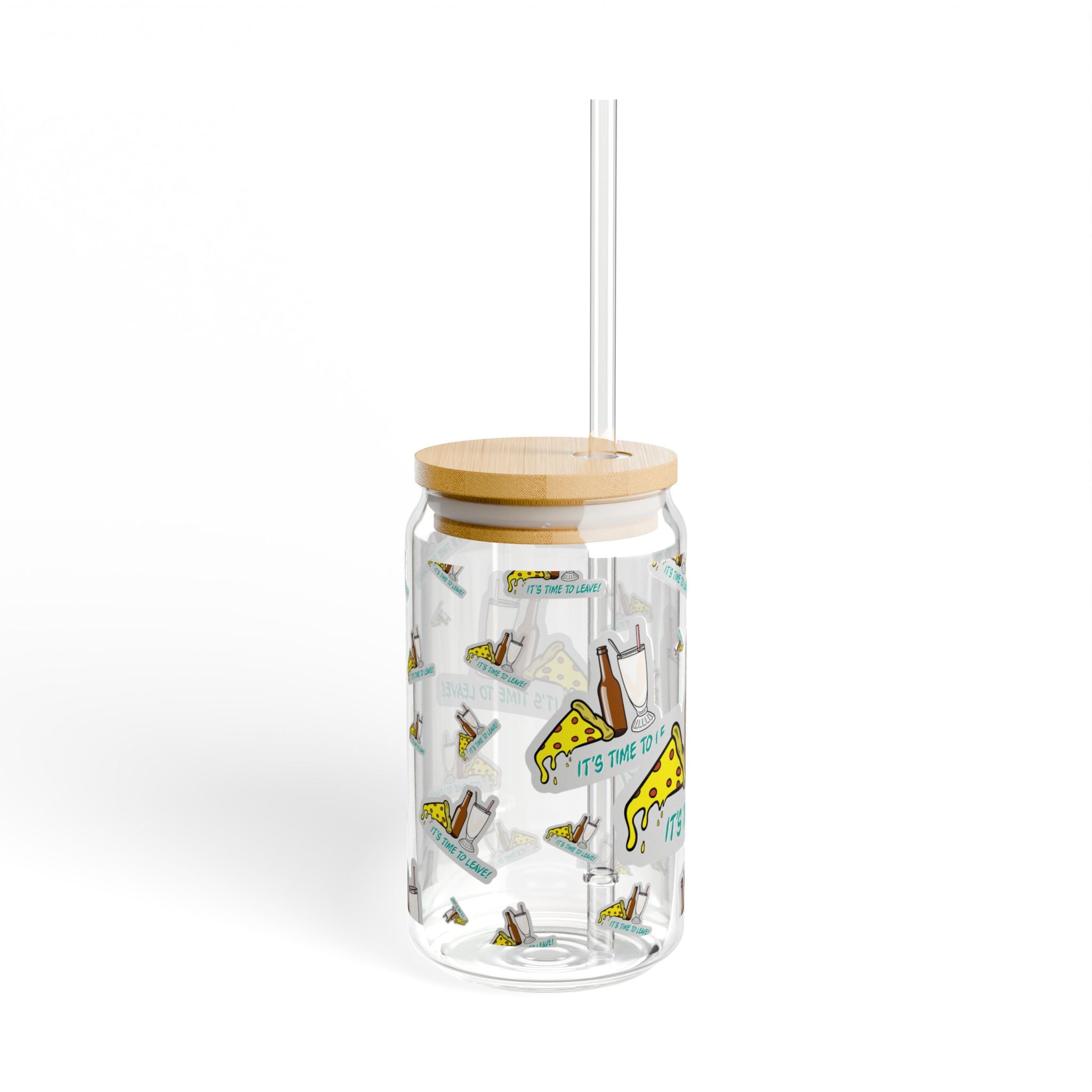 "Pizza, Beer and Milkshakes" Sipper Glass, 16oz