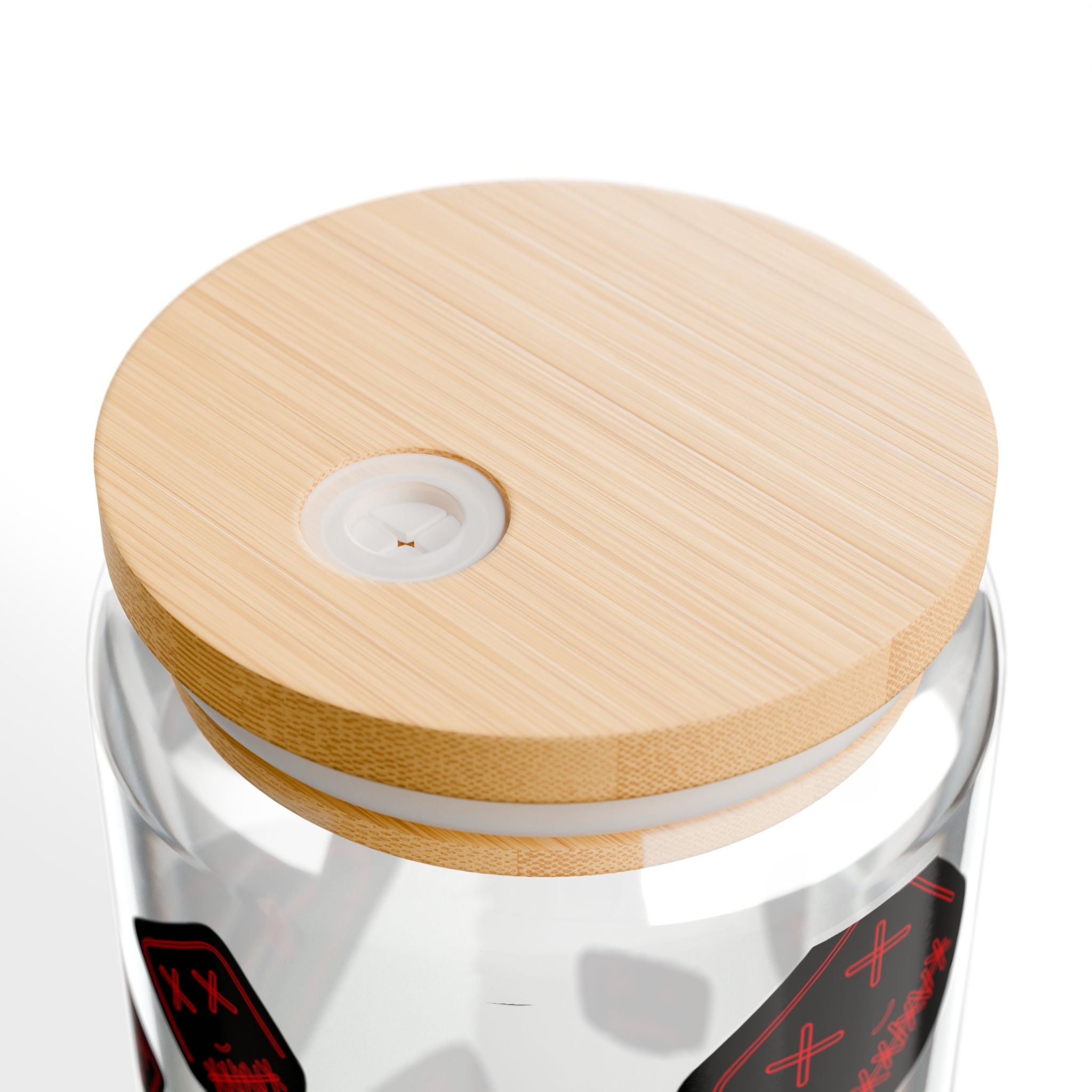 "Red Mask" Sipper Glass, 16oz