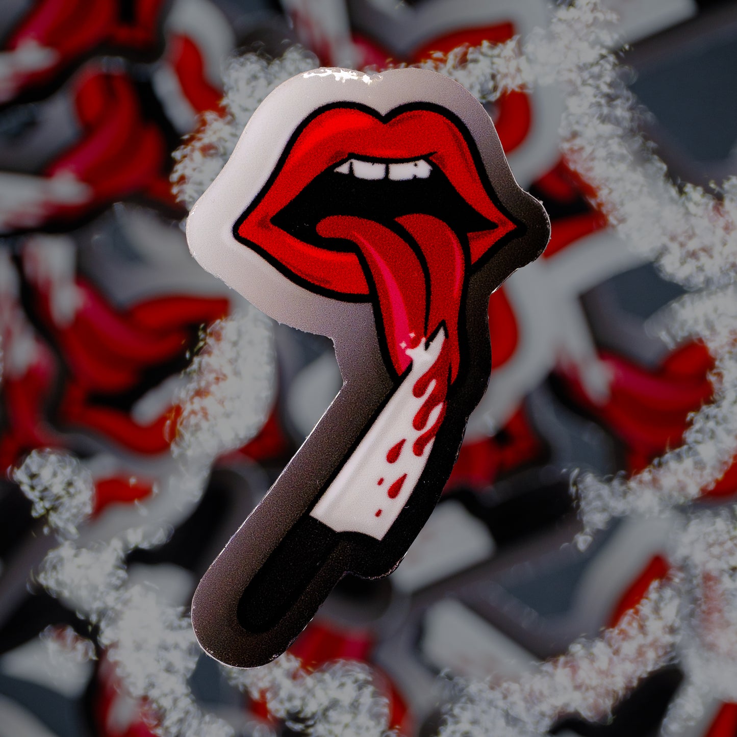 Bloody Lips 2.6" Sticker