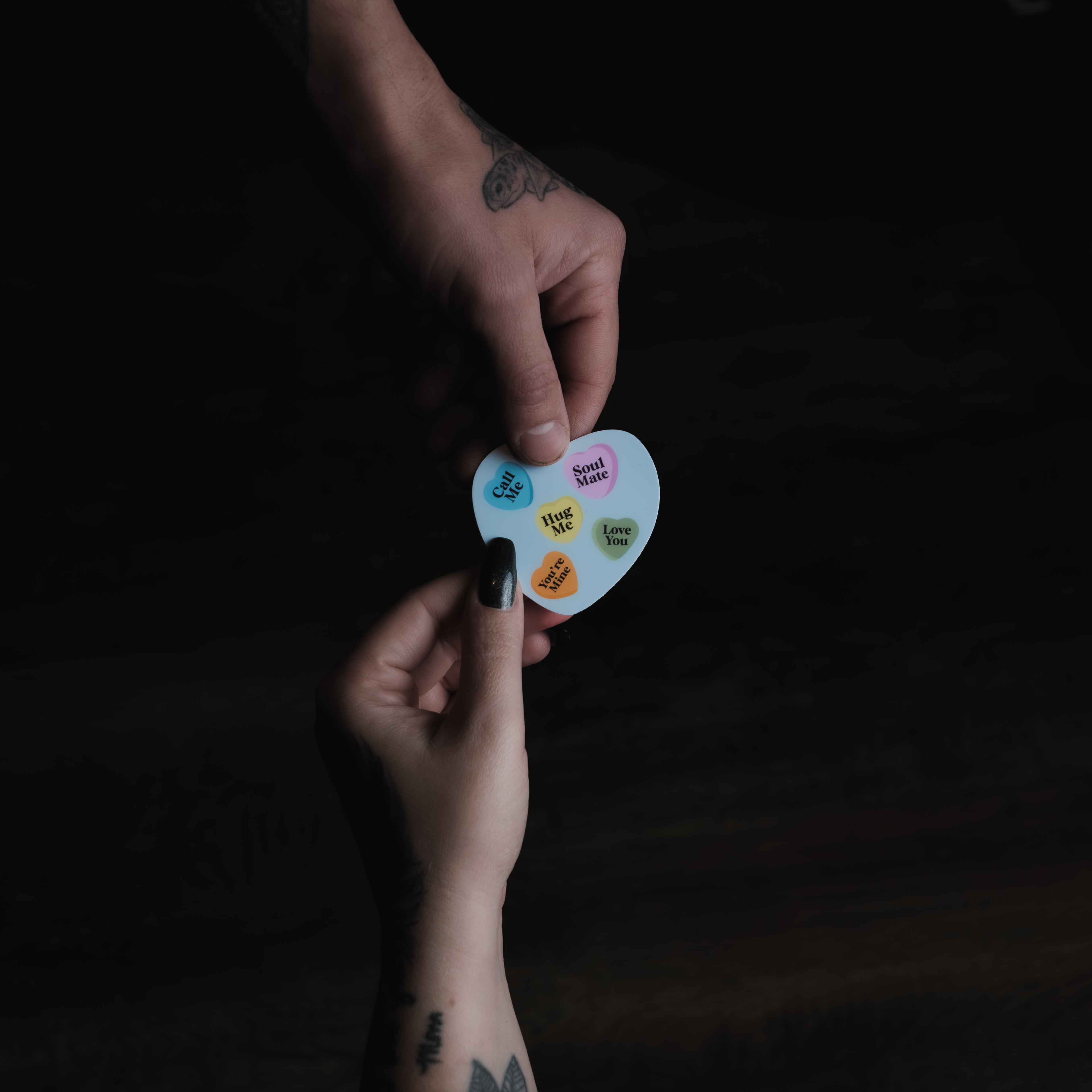 "Typical Love" VDay Hearts 2.5" Sticker