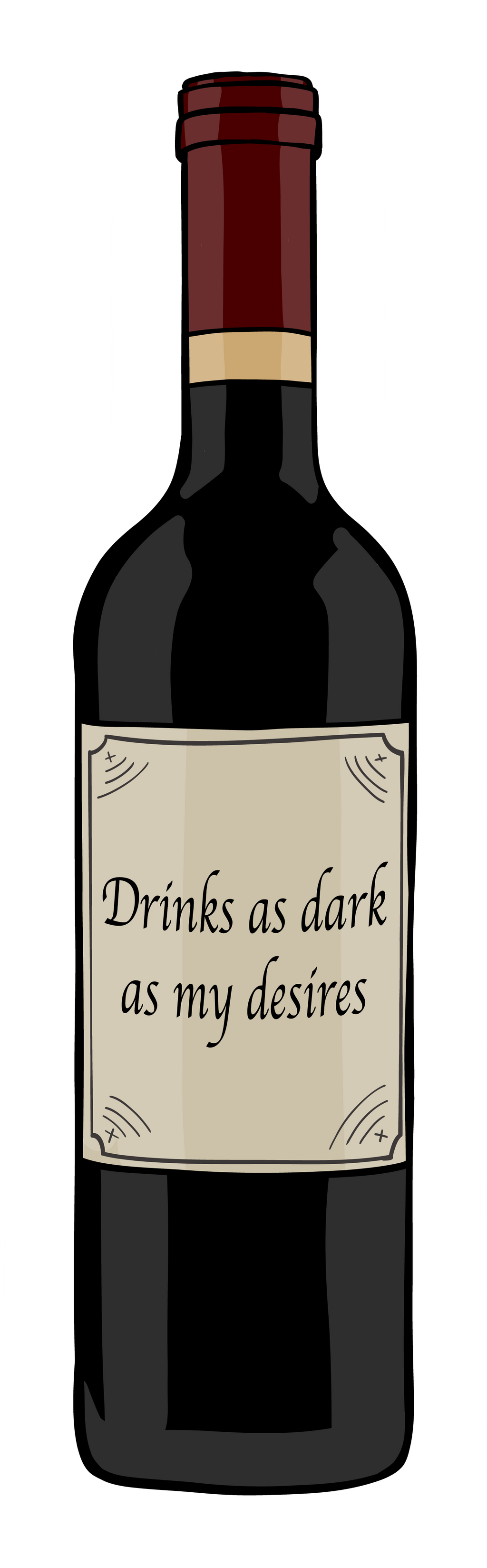 Drinks As Dark As My Desires - His Yellow Hyacinth Sticker