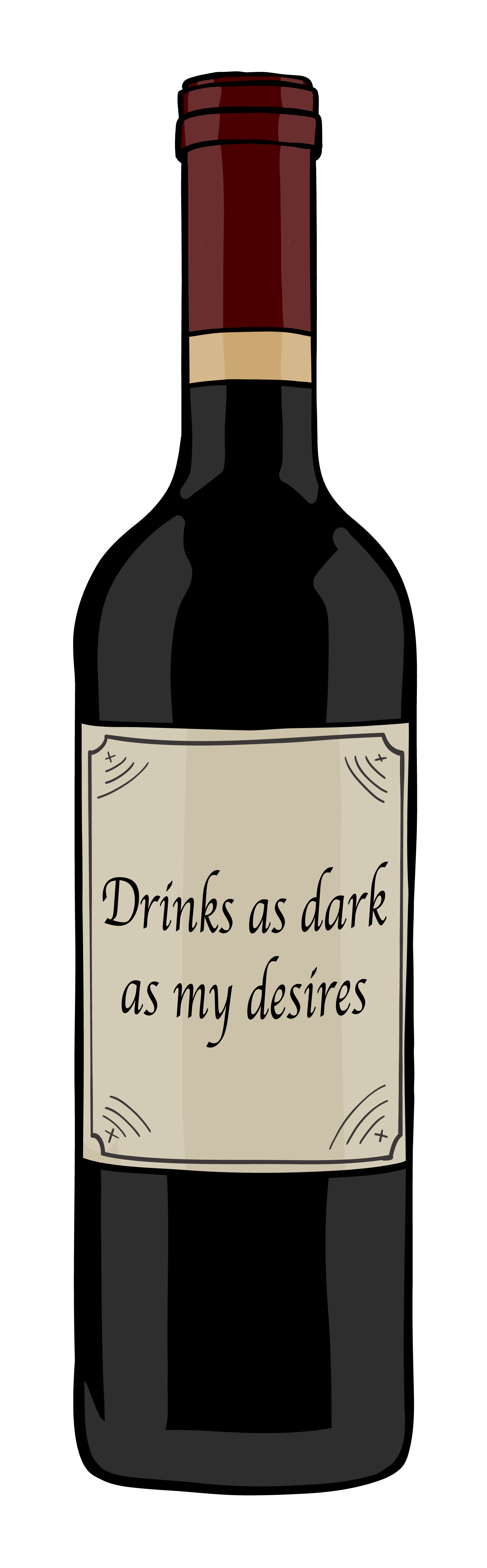 Drinks As Dark As My Desires - His Yellow Hyacinth Sticker