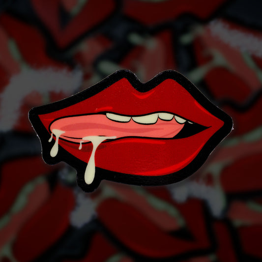 Good Girl Lips 3.1" Glow In The Dark Sticker