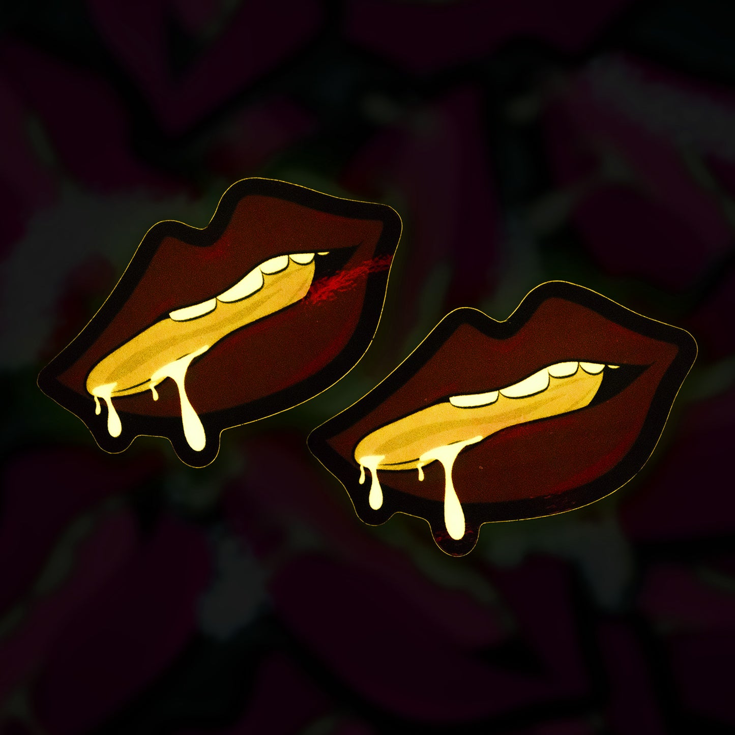 Good Girl Lips 3.1" Glow In The Dark Sticker