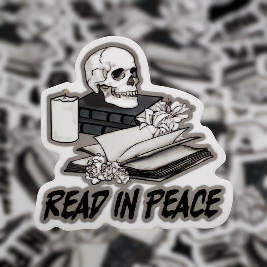 Read In Peace 2.5" Sticker