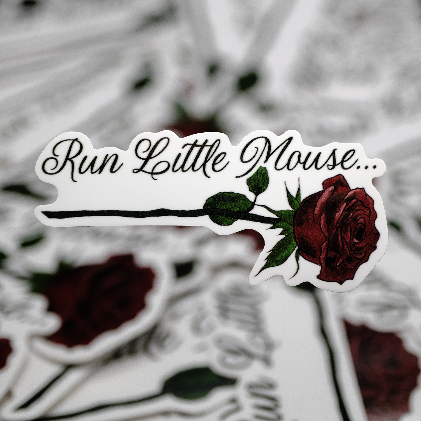 Run Little Mouse 3.7" Sticker