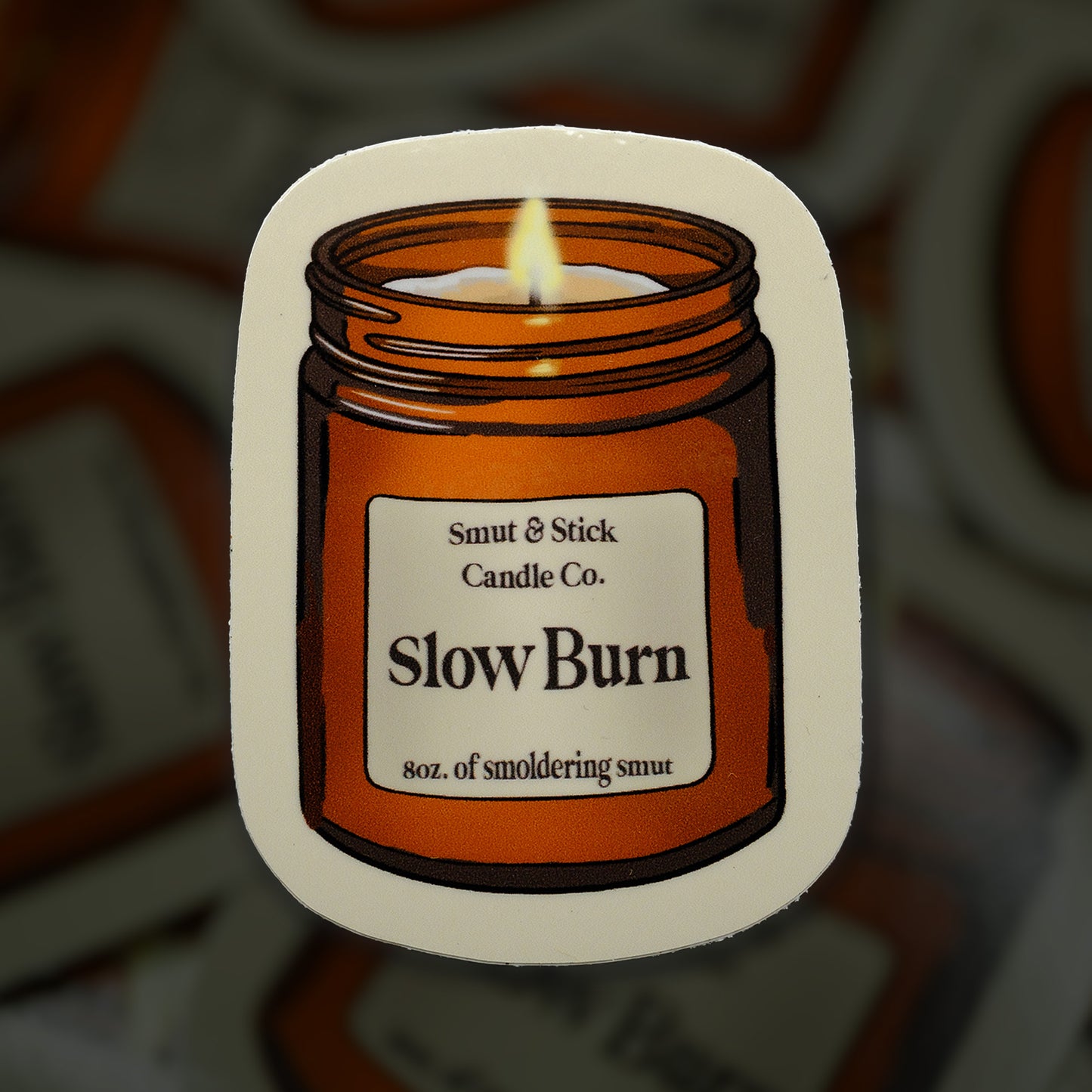 Slow Burn 2.9" Sticker