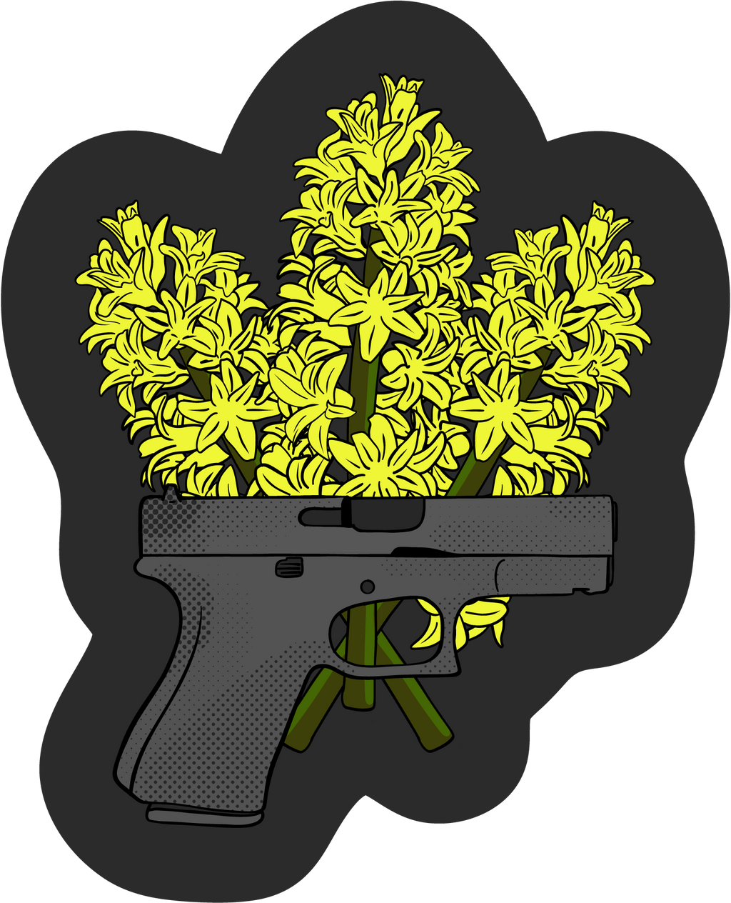 His & Hers - His Yellow Hyacinth Sticker