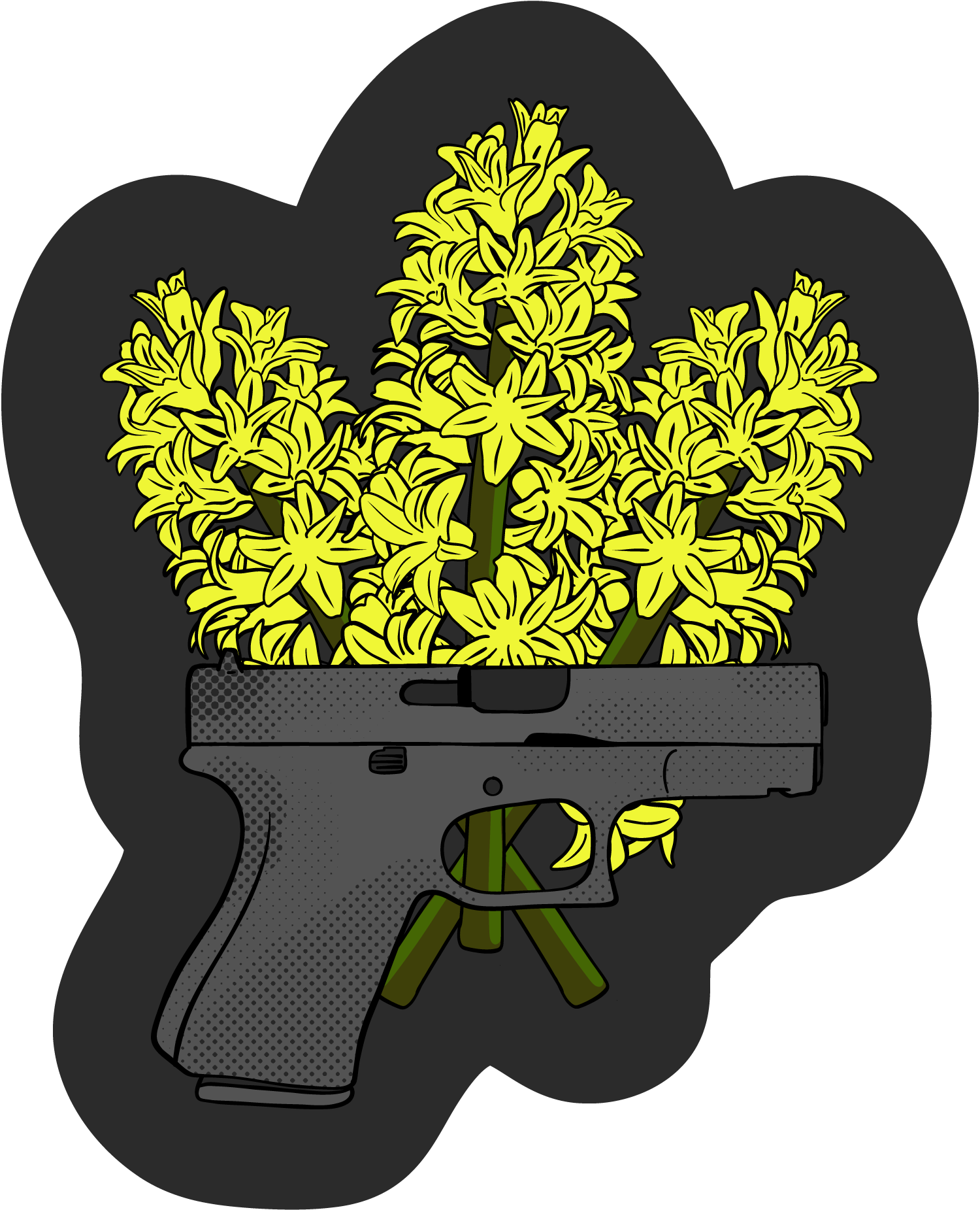 His & Hers - His Yellow Hyacinth Sticker